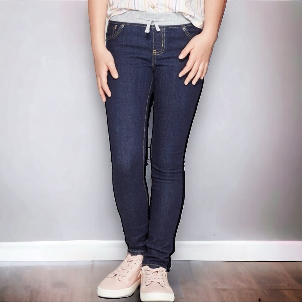Girls Size 6 Skinny Jeans Bundle - Vigoss Sequins Unicorn & Cat & Jack Dark Wash - Picture 8 of 13